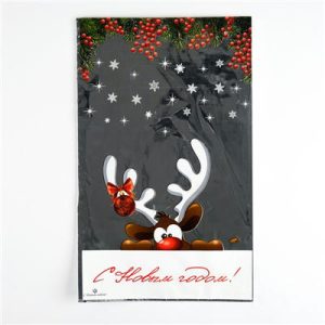 Пакет для конфет Олень 25х40см