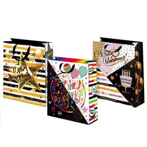 Пакет бумажный С ДР Звезды 18х23см