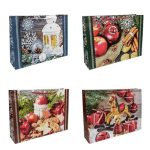 Пакет бумажный подарочный Новый год Услада микс 23х18см