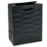 Пакет бумажный подарочный Престиж черный 12х15см