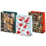 Пакет бумажный Новый год Елки в снегу 33х45см