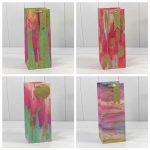 Пакет бумажный подарочный Акварель микс 14х35см