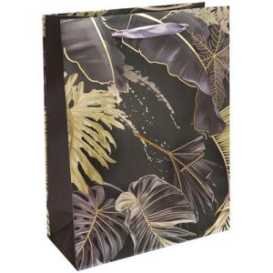 Пакет бумажный Тропики роскошные черн 18х23см