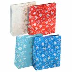 Пакет Новый год голограф снежинки 23х27х8см