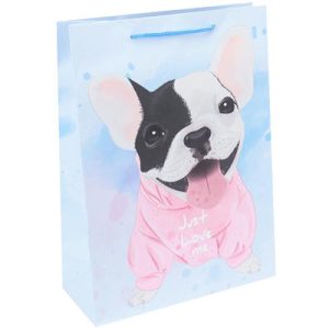 Пакет бумажный Щенок милый 18х23см
