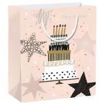 Пакет бумажный Праздничный торт блеск 18х24см