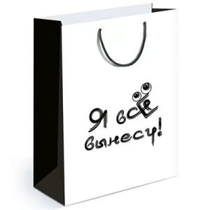 Пакет бумажный Я ВСЕ ВЫНЕСУ 22х31см