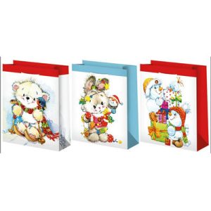 Пакет бумажный Новый год Детский 12х15см