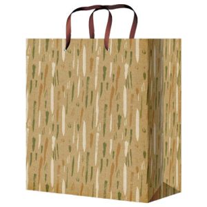 Пакет бумажный крафт Штрихи 18х23см