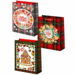 Пакет бумажный Новый год Имбирный пряник 14х20см