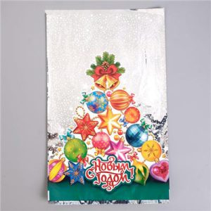 Пакет для конфет Елка игрушки 25х40см