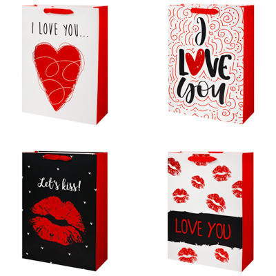 Пакет бумажный I LOVE YOU 30х40см/G