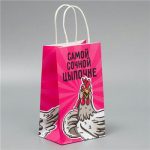 Пакет крафт Цыпочка 21х12х9см