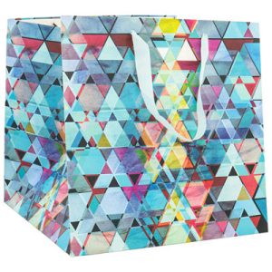 Пакет бумажный Треугольники 30х30х30см