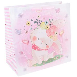 Пакет бумажный Зая милая 45х45см