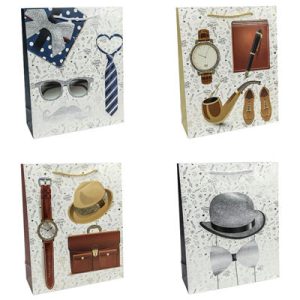 Пакет бумажный подарочный Аксессуары микс 26х32см