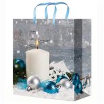 Пакет бумажный Новый год Уютный вечер 14х20см