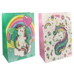 Пакет бумажный подарочный Единорог 3D микс 42х62см