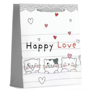 Пакет бумажный Котята Happy Love 18х23см