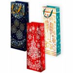 Пакет бумажный Новый год Узоры 15х36см