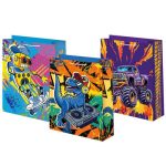 Пакет бумажный Робот на скейте 26х32см