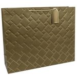 Пакет бумажный подарочный Система с тис беж 50х40