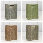 Пакет бумажный подарочный Полосы микс 18х23см