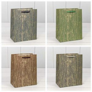 Пакет бумажный подарочный Полосы микс 18х23см