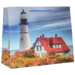 Пакет бумажный Маяк на берегу 23х18см