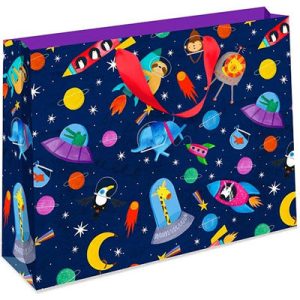 Пакет бумажный Космический 50х40 см