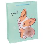 Пакет бумажный Щенок забавный 26х32см