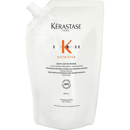 Насыщенный увлажняющий шампунь-ванна для очень сухих волос, Kerastase Nutritive Bain Satin Riche Shampoo (рефил), 500ml
