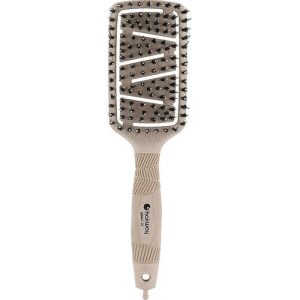Hairway Organica Eco New, Щетка массажная, 8-рядная, с щетиной кабана, бежевая