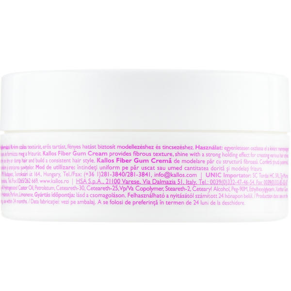 Kallos Cosmetics Fiber Gum Cream, Гель сильной фиксации эластичный, волокнистый — изображение 2