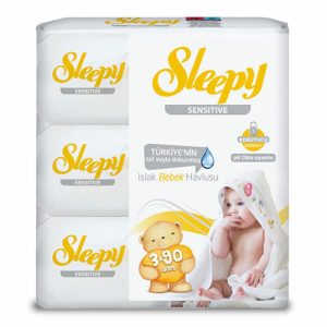 Влажные детские салфетки Sleepy Sensitive, 90 шт. * 3 шт.