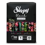 Ежедневные прокладки Sleepy Black Premium Plus, Normal, 40 шт.