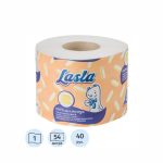 Бумага туалетная Lasla 1-слойная белая