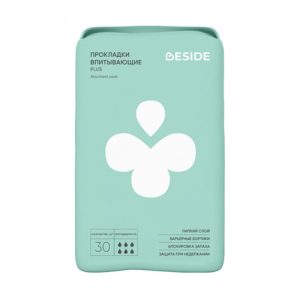 BESIDE PLUS, Прокладки урологические, 6 капель, 30 шт.