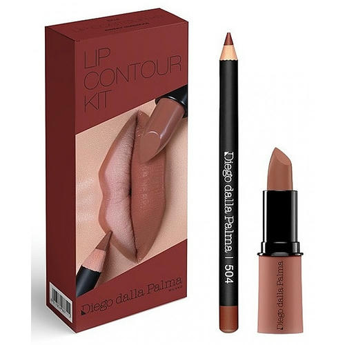 Diego Dalla Palma Lip Contour Kit 504, Набор (lipstick/4g + lip/pencil/1.1g)