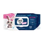 Emily Style Влажные салфетки ДЕТСКИЕ, лайт, розовые/голубые,120 шт.