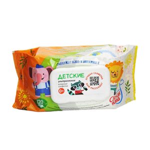 СВЕЖАЯ НОТА Влажные детские салфетки для новорожденных, УЛЬТРАМЯГКИЕ, с экстрактом АЛОЭ и Витамином E, (72 шт./120 шт.)