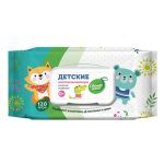 СВЕЖАЯ НОТА Влажные детские салфетки, ВОССТАНАВЛИВАЮЩИЕ , с аллантоином, Д-пантенолом и цинком, 120 шт.