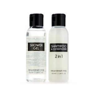 Beauty Fox, дорожный набор, ежедневный уход, шампунь для волос 2в1 + гель для душа (2х100 мл.)