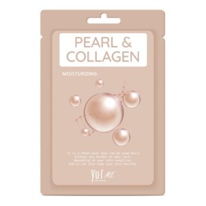 YU.R ME Маска тканевая с коллагеном и экстрактом жемчуга – Pearl & collagen sheet mask, 1шт