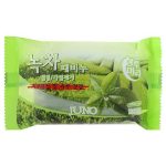 Juno Мыло отшелушивающие с зеленым чаем - Green tea peeling soap, 150г