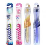 Dental Care Щетка зубная c тонкой двойной щетиной и прозрачной прямой ручкой, 4шт