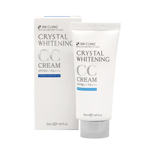 3W Clinic Крем маскирующий – Crystal whitening CC cream SPF50+/PA+++, 50г