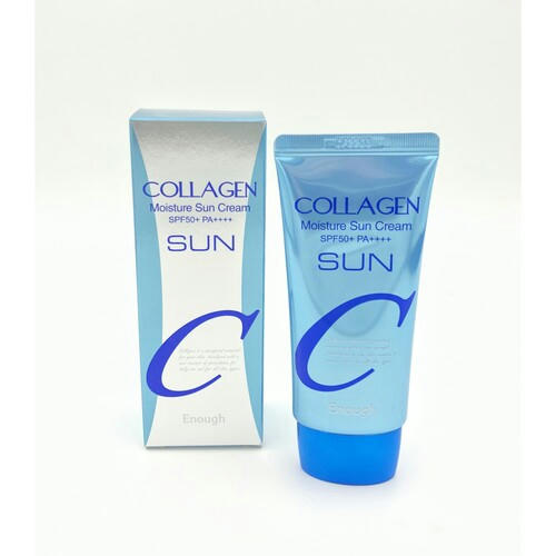 Enough Крем солнцезащитный увлажняющий с коллагеном - Collagen sun cream SPF50+/PA++++, 50г — изображение 3