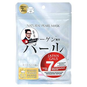 Japan Gals Курс масок для лица с экстрактом жемчуга - Face masks with pearl extract, 7шт
