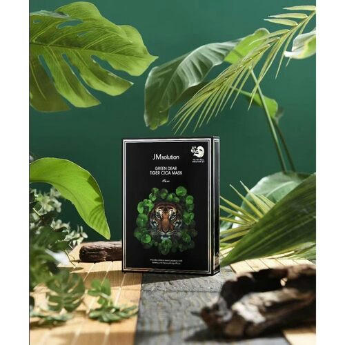 JMsolution Маска тканевая регенерирующая с центеллой - Green dear tiger cica mask, 30мл — изображение 2